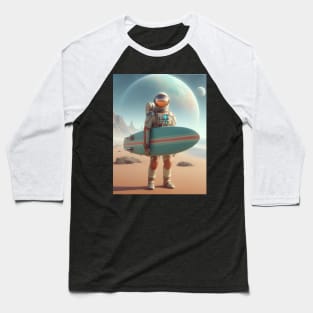 Space Surfer Red Planet Baseball T-Shirt